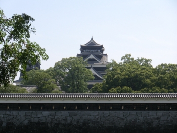 遠くから見た熊本城